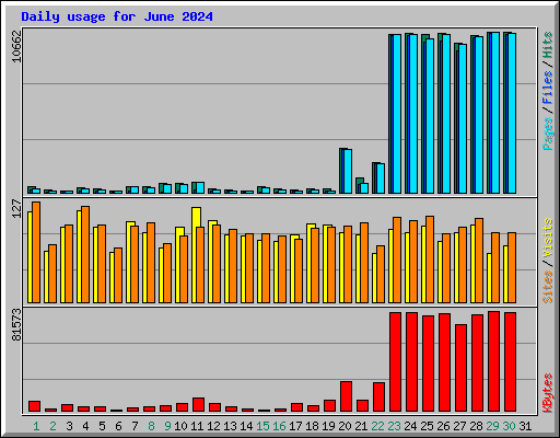 Daily usage for June 2024