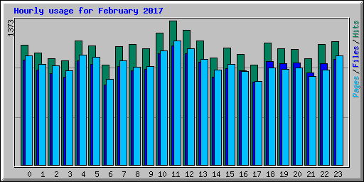 Hourly usage for February 2017