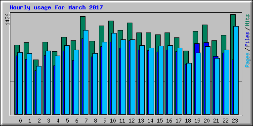 Hourly usage for March 2017