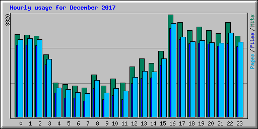 Hourly usage for December 2017