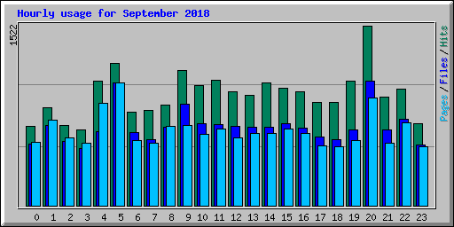 Hourly usage for September 2018