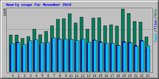 Hourly usage for November 2018
