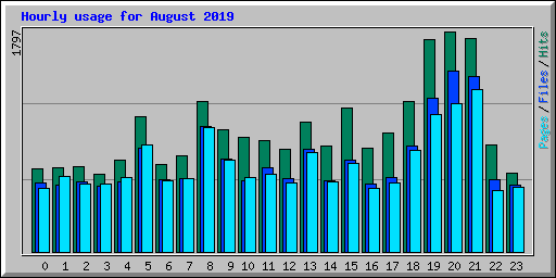 Hourly usage for August 2019