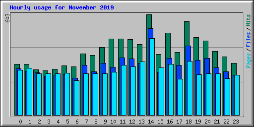 Hourly usage for November 2019