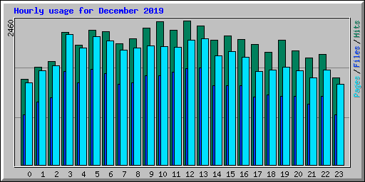 Hourly usage for December 2019