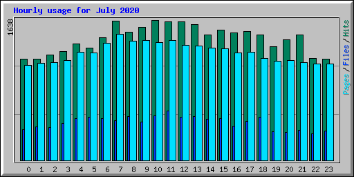 Hourly usage for July 2020