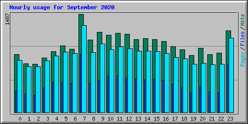 Hourly usage for September 2020