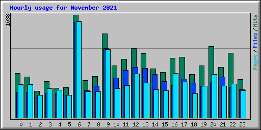 Hourly usage for November 2021