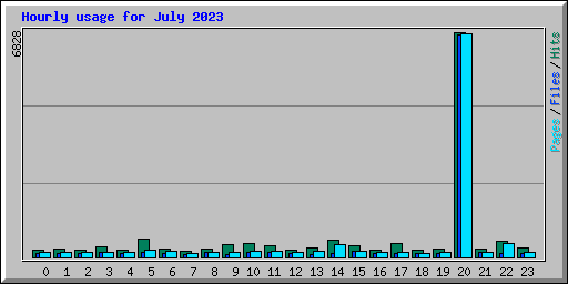 Hourly usage for July 2023