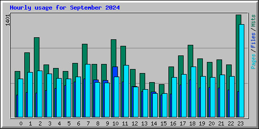 Hourly usage for September 2024
