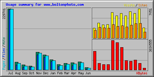 Usage summary for www.boltonphoto.com